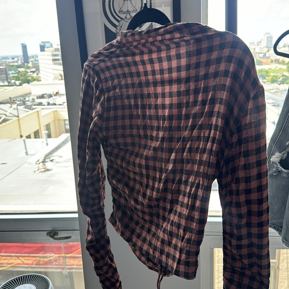 ALC checkered top with ruched side - Picture 4 of 4